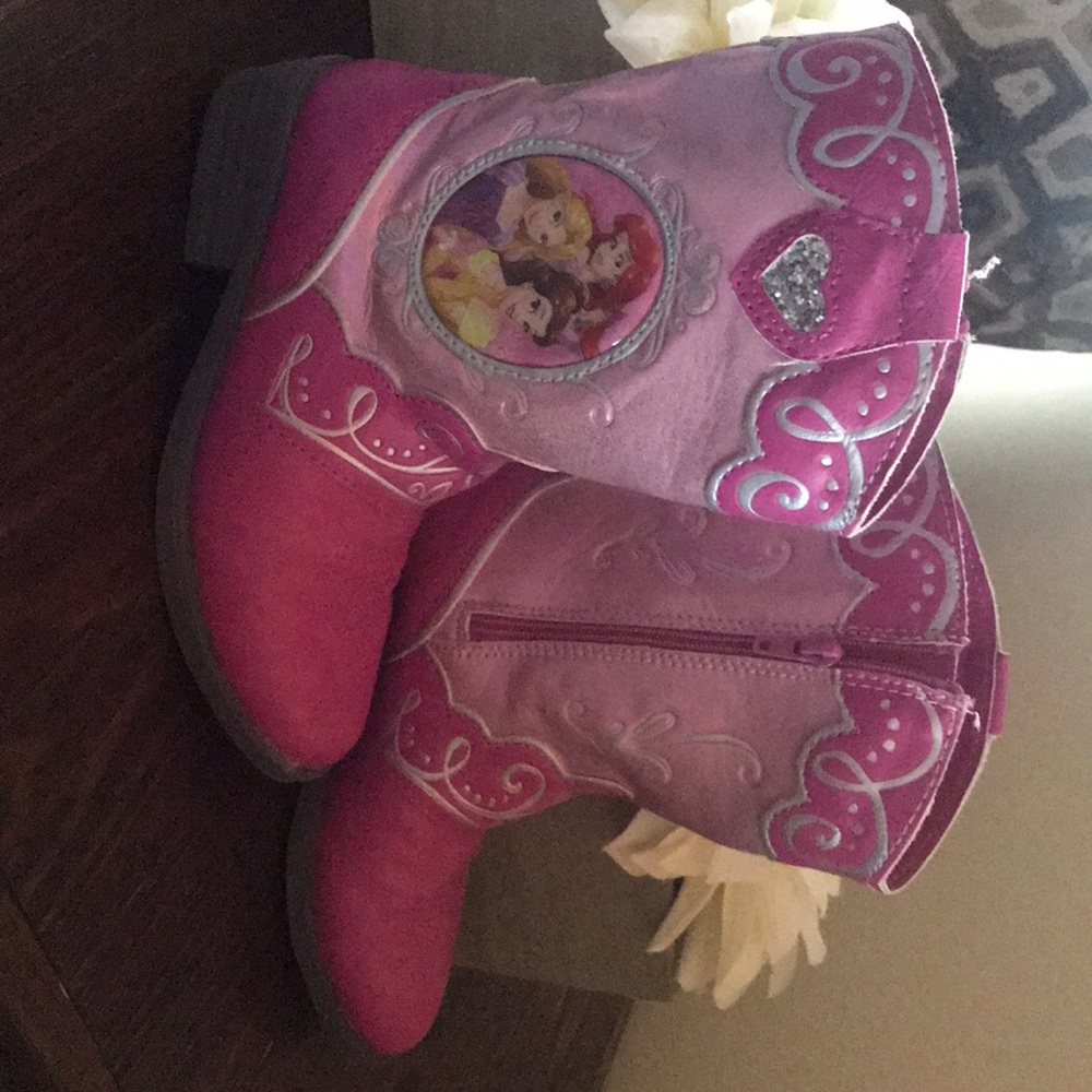Disney princess kids pink boots